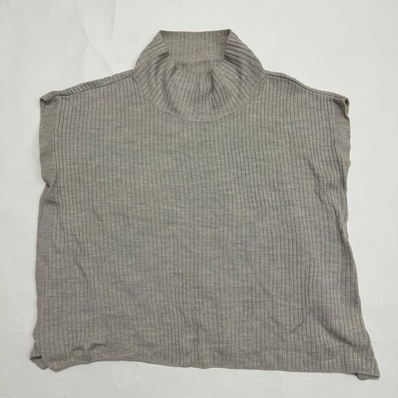 EILEEN FISHER Sweater Womens sz 1X Gray wool Turtleneck Italian Yarn Minimalist - Picture 7 of 11